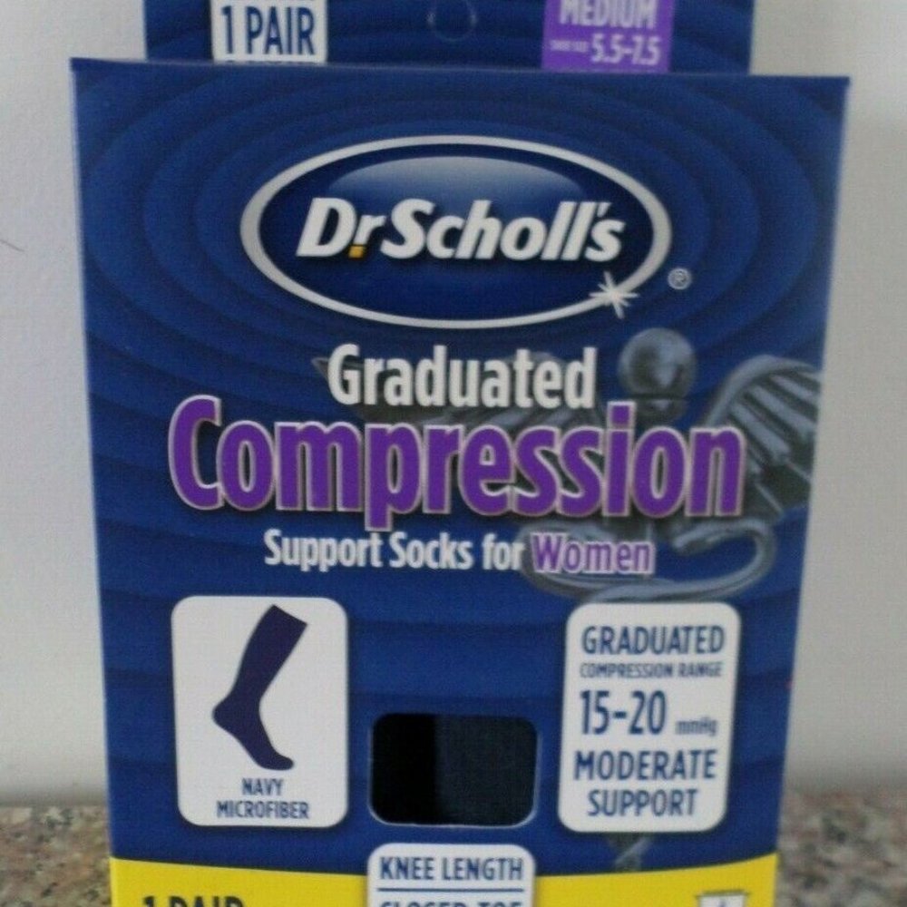 Dr Scholls Graduated Compression Socks Medium Women 15-20 MMHG